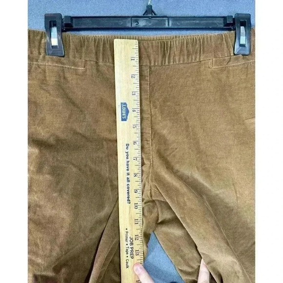 J. Jill Corduroy Pants Womens 8P Brown Dark Camel Pull On Stretch Ankle Ponte - Picture 8 of 10